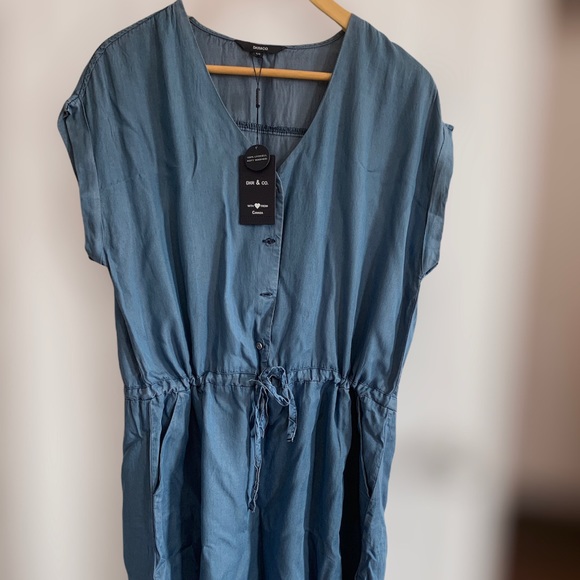 DKR & co Dresses & Skirts - NWT DKR & Co blue lyocell drawstring dress